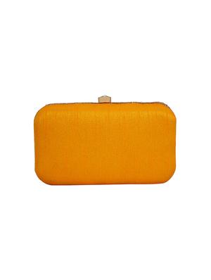 yellow faux silk box clutch - 16939302 - Standard Image - 2