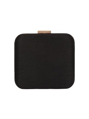 black faux silk box clutch - 16939305 - Standard Image - 2