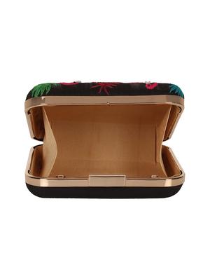 black faux silk box clutch - 16939305 - Standard Image - 3