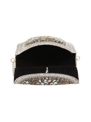 silver metal box clutch - 16939308 - Standard Image - 3