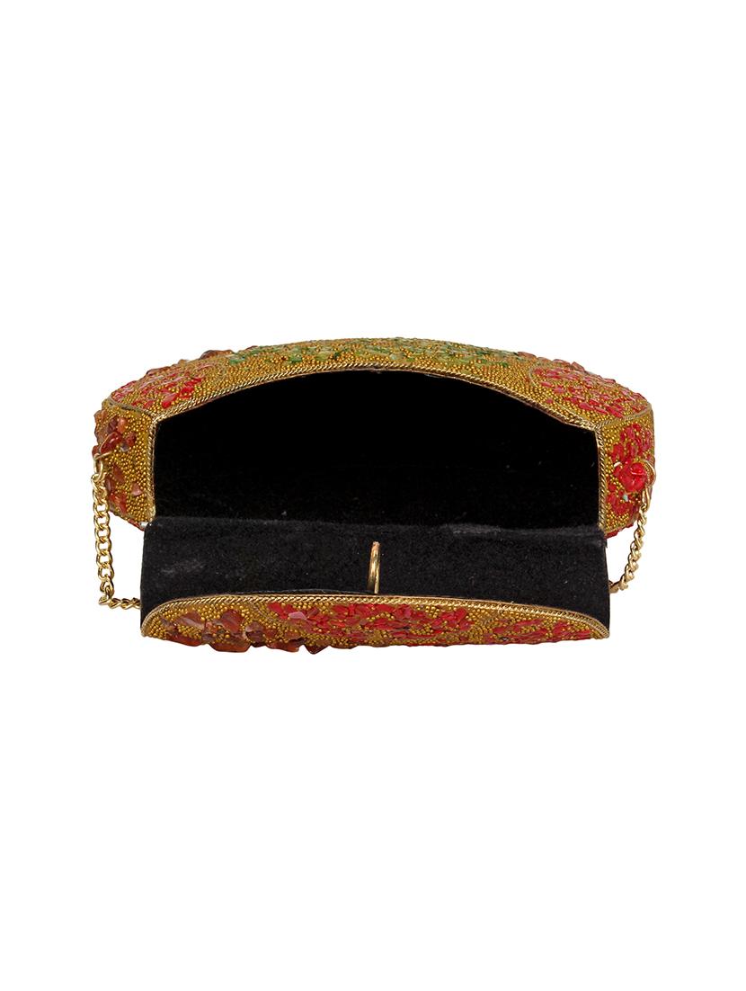 gold metal box clutch - 16939310 - Zoom Image - 3