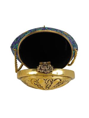 blue metal box clutch - 16939314 - Standard Image - 3