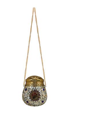 multi colored metal ethnic sling bag - 16939315 - Standard Image - 5