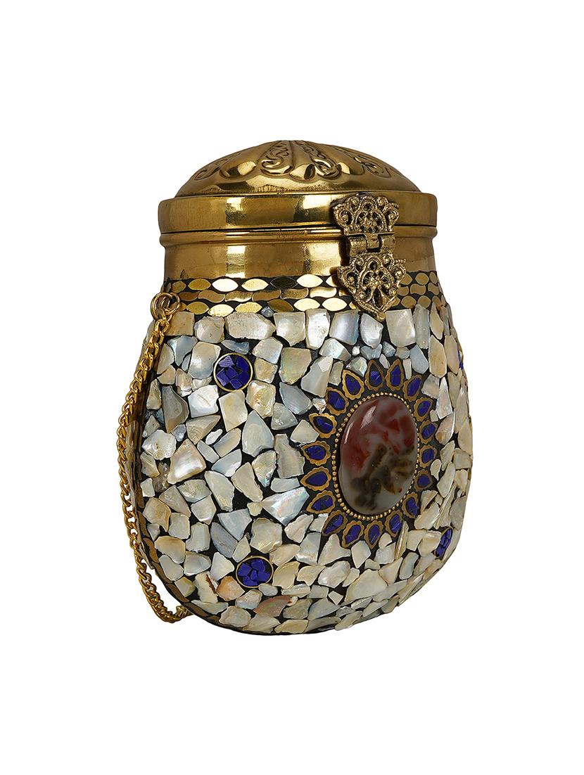 multi colored metal ethnic sling bag - 16939315 - Zoom Image - 4
