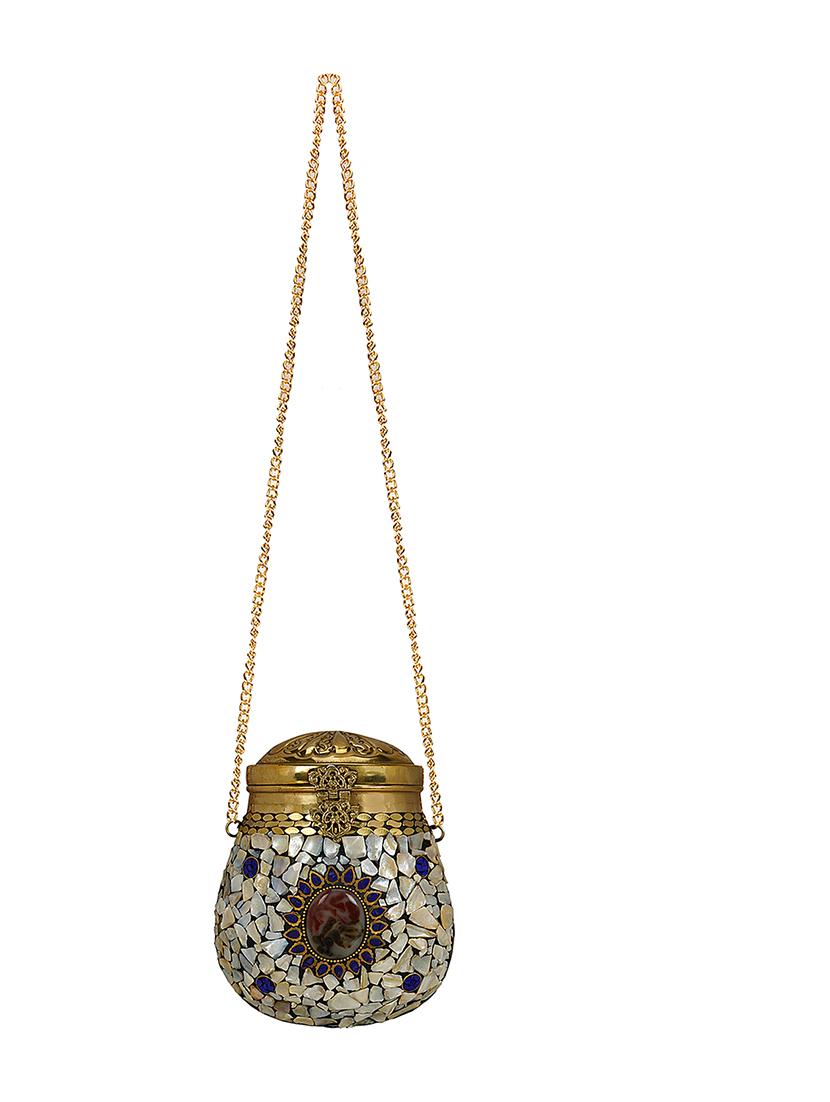 multi colored metal ethnic sling bag - 16939315 - Zoom Image - 5