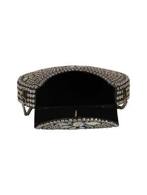 silver metal box clutch - 16939317 - Standard Image - 3