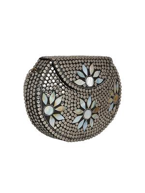 silver metal box clutch - 16939317 - Standard Image - 4