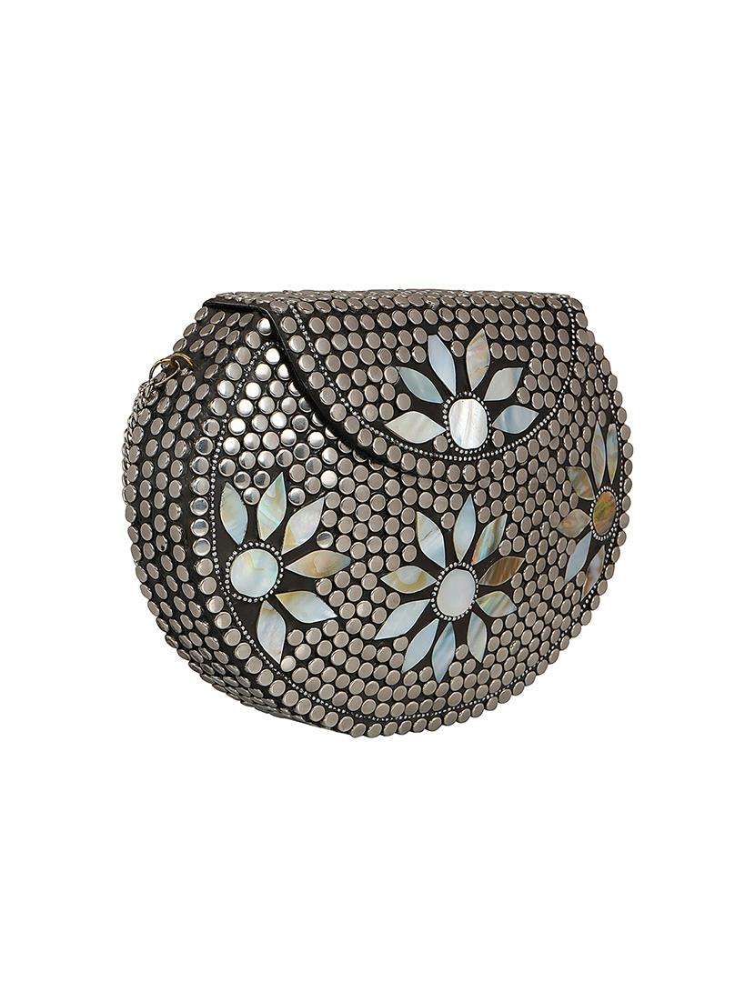 silver metal box clutch - 16939317 - Zoom Image - 4