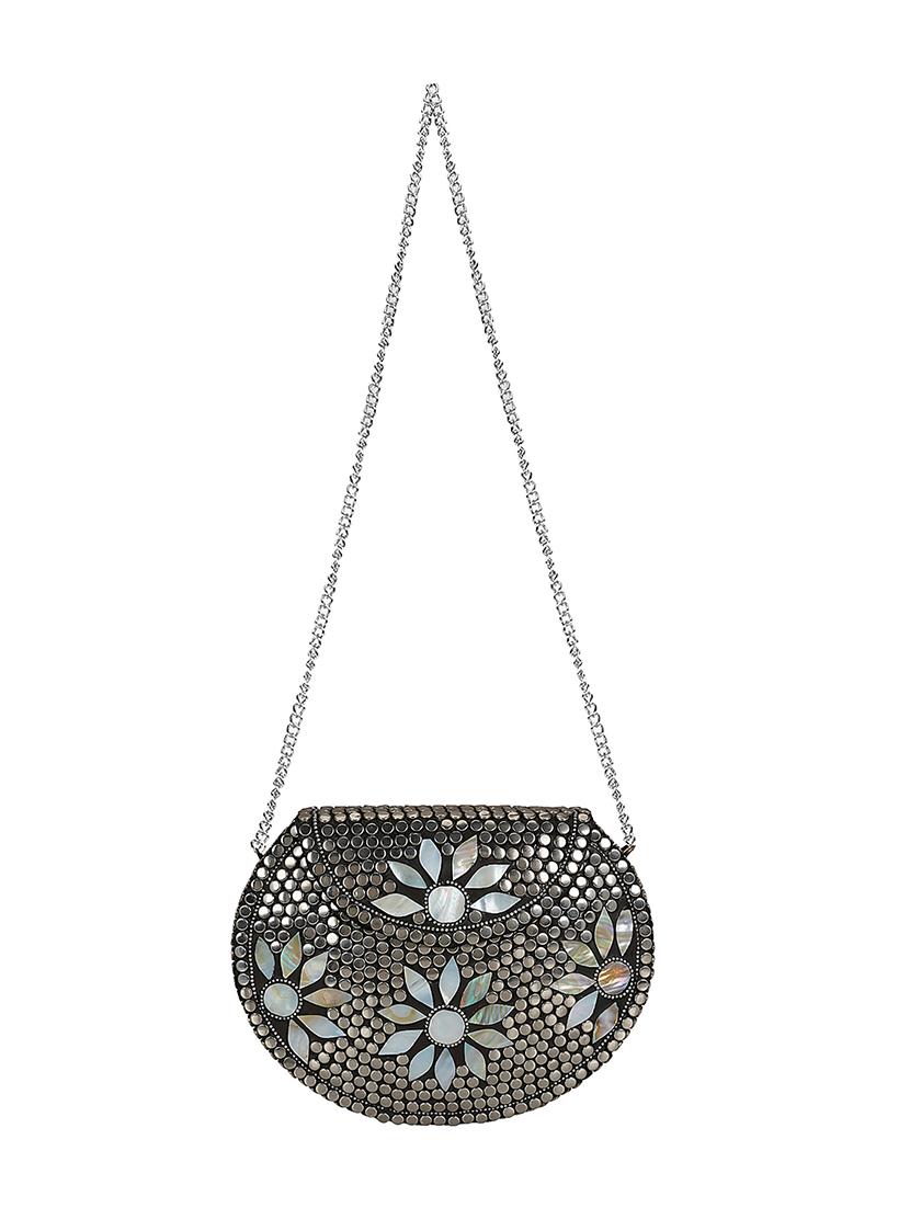 silver metal box clutch - 16939317 - Zoom Image - 5