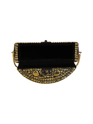 gold metal box clutch - 16939321 - Standard Image - 3