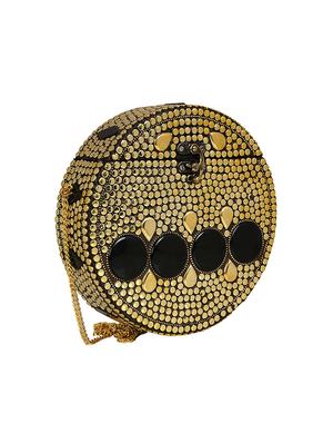 gold metal box clutch - 16939321 - Standard Image - 4