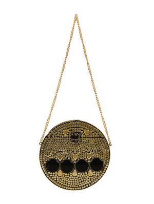 gold metal box clutch - 16939321 - Standard Image - 5