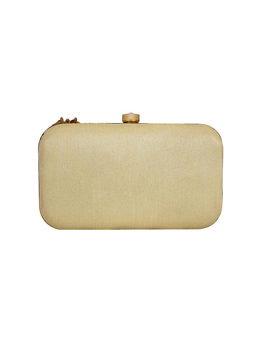 cream faux silk box clutch - 16939338 - Zoom Image - 2