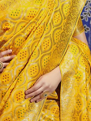 self design bhagalpuri saree with blouse - 16939795 - Standard Image - 2