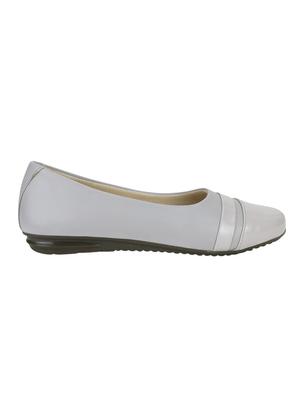 grey synthetic slip on ballerina - 16940172 - Standard Image - 2