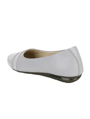 grey synthetic slip on ballerina - 16940172 - Standard Image - 3