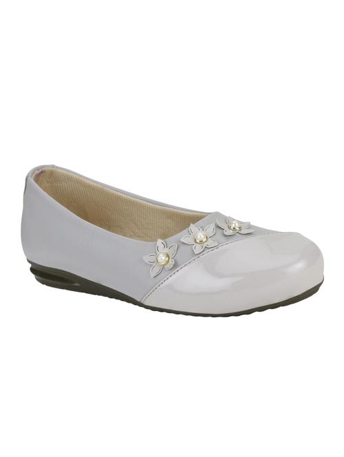 grey synthetic slip on ballerina - 16940176 - Standard Image - 1