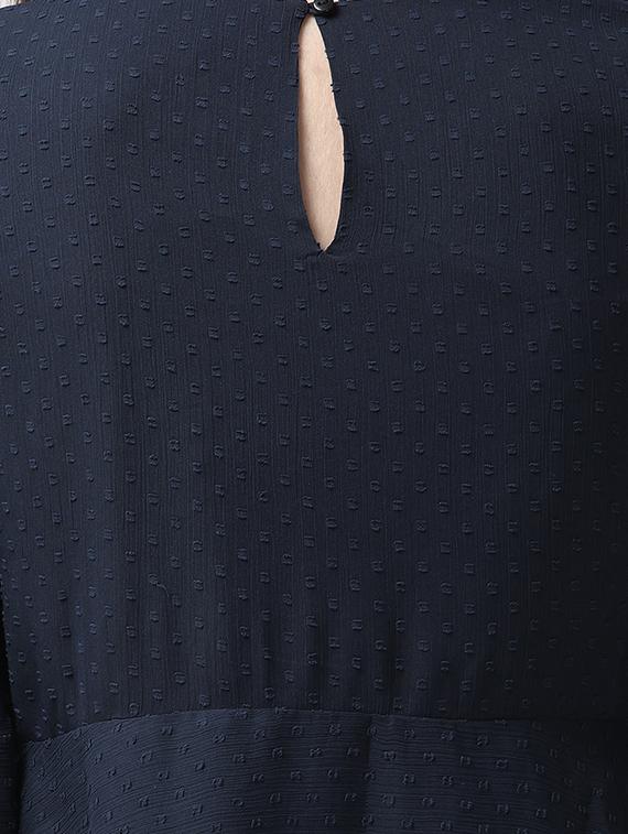 embroidered detail dobby a-line dress - 16940196 - Zoom Image - 6