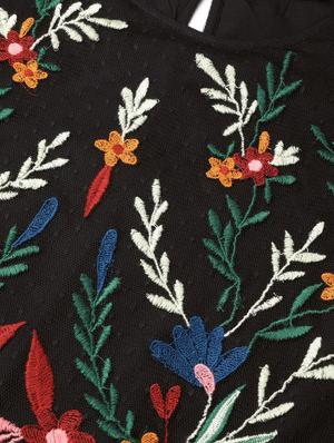 embroidered panel maxi dress - 16940203 - Standard Image - 4