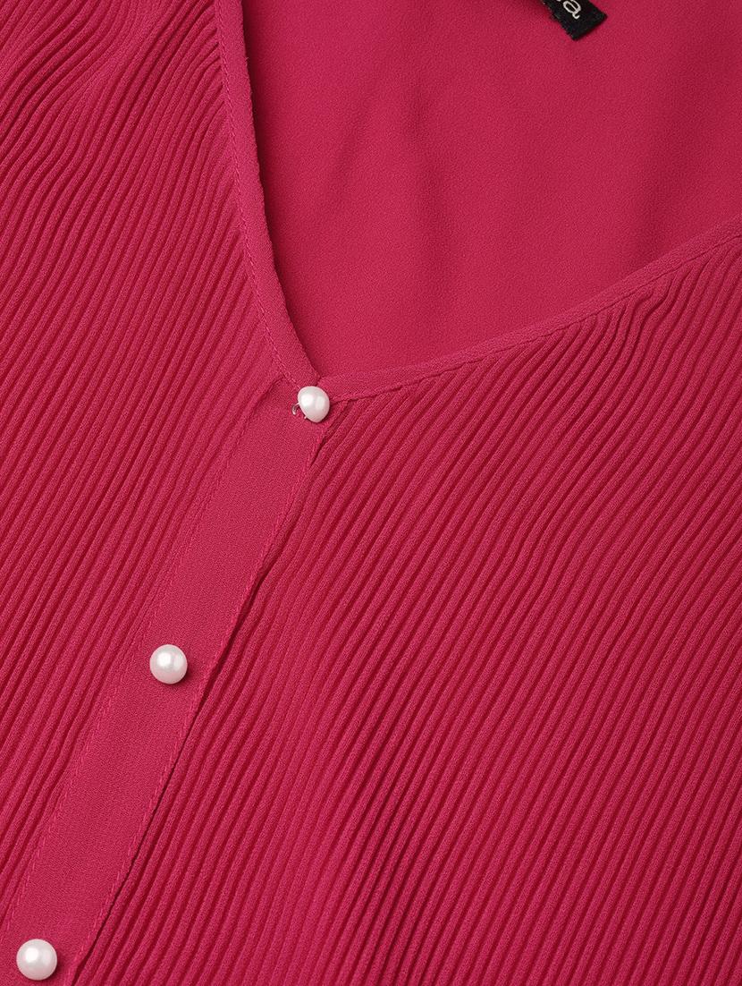 accordion pleat button-up top - 16940223 - Zoom Image - 5