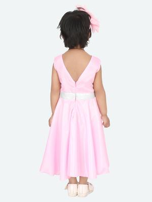 pink silk blend frock - 16940510 - Standard Image - 3