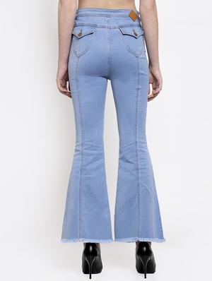 frayed hem bootcut jeans - 16940607 - Standard Image - 3