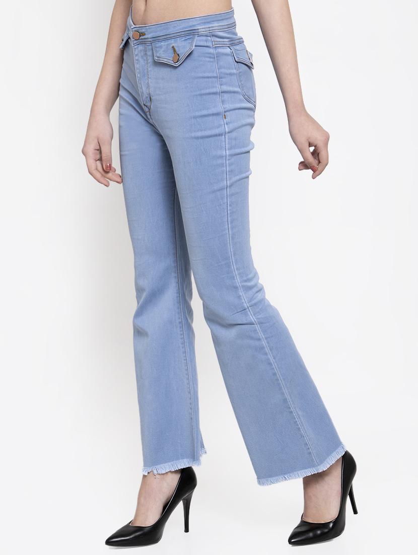 frayed hem bootcut jeans - 16940607 - Zoom Image - 2