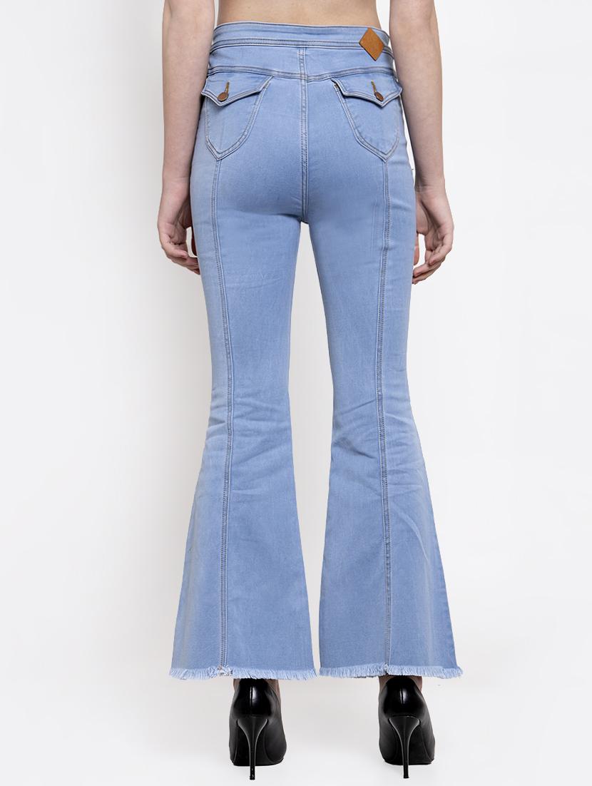 frayed hem bootcut jeans - 16940607 - Zoom Image - 3