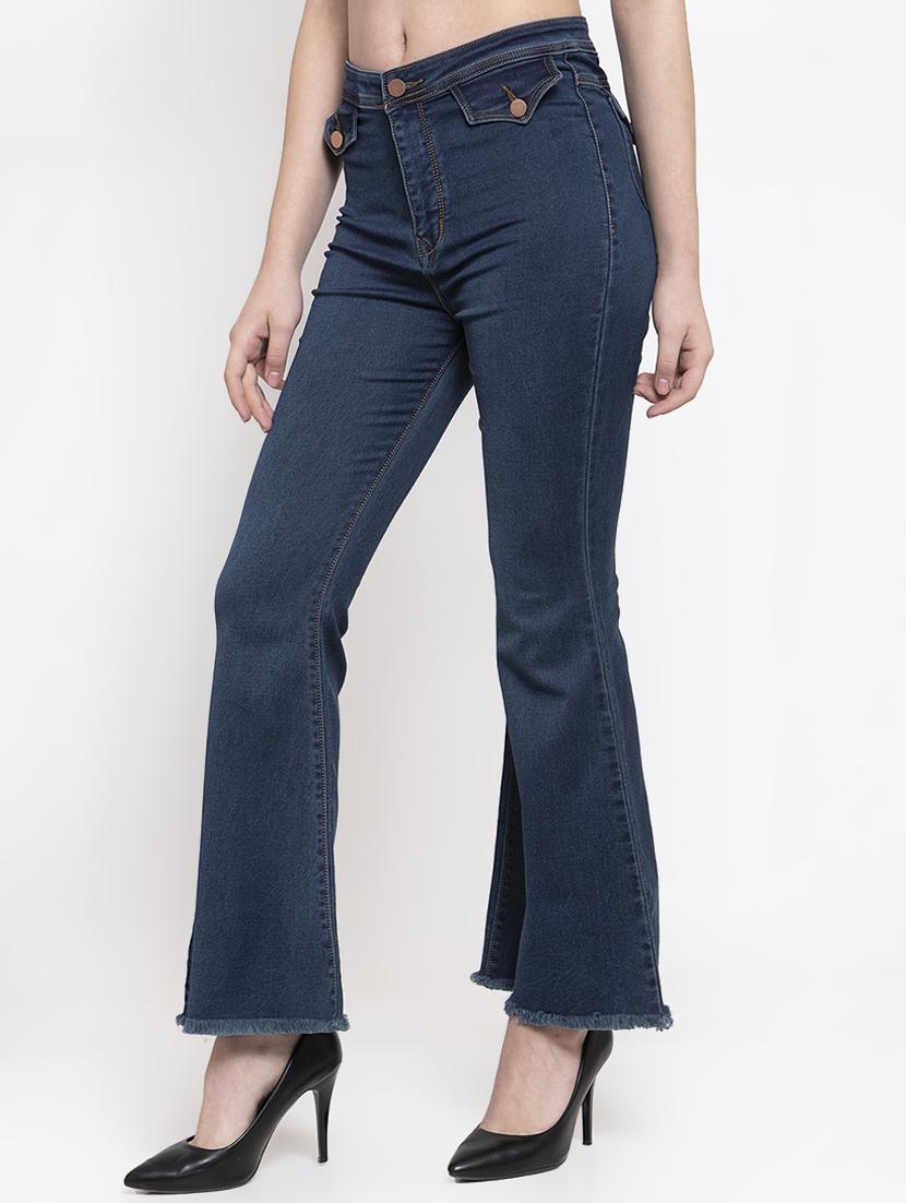 frayed hem bootcut jeans - 16940608 - Zoom Image - 2