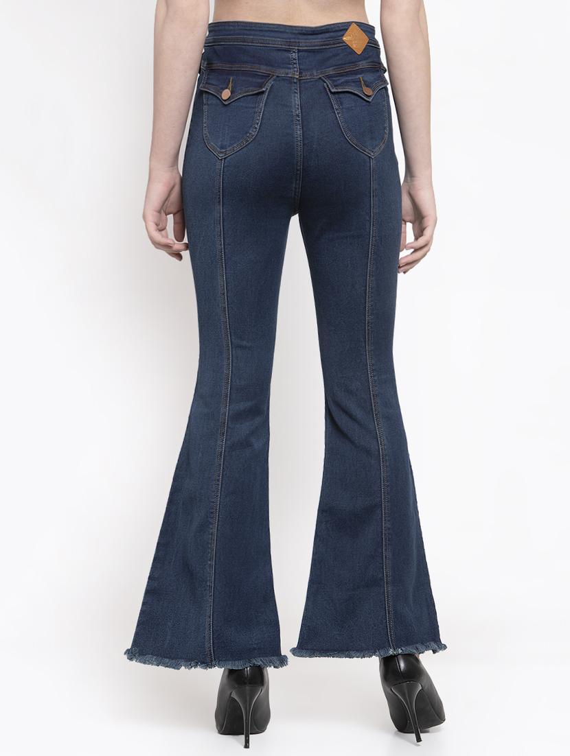 frayed hem bootcut jeans - 16940608 - Zoom Image - 3