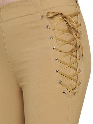 lace up neck mid rise jegging - 16940613 - Standard Image - 5