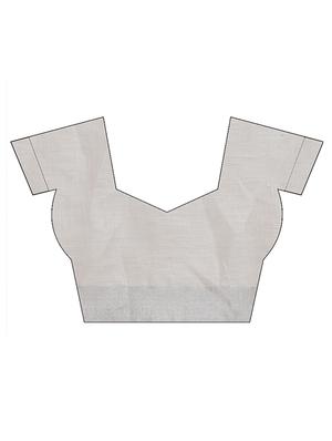 solid handloom saree with blouse - 16940672 - Standard Image - 4