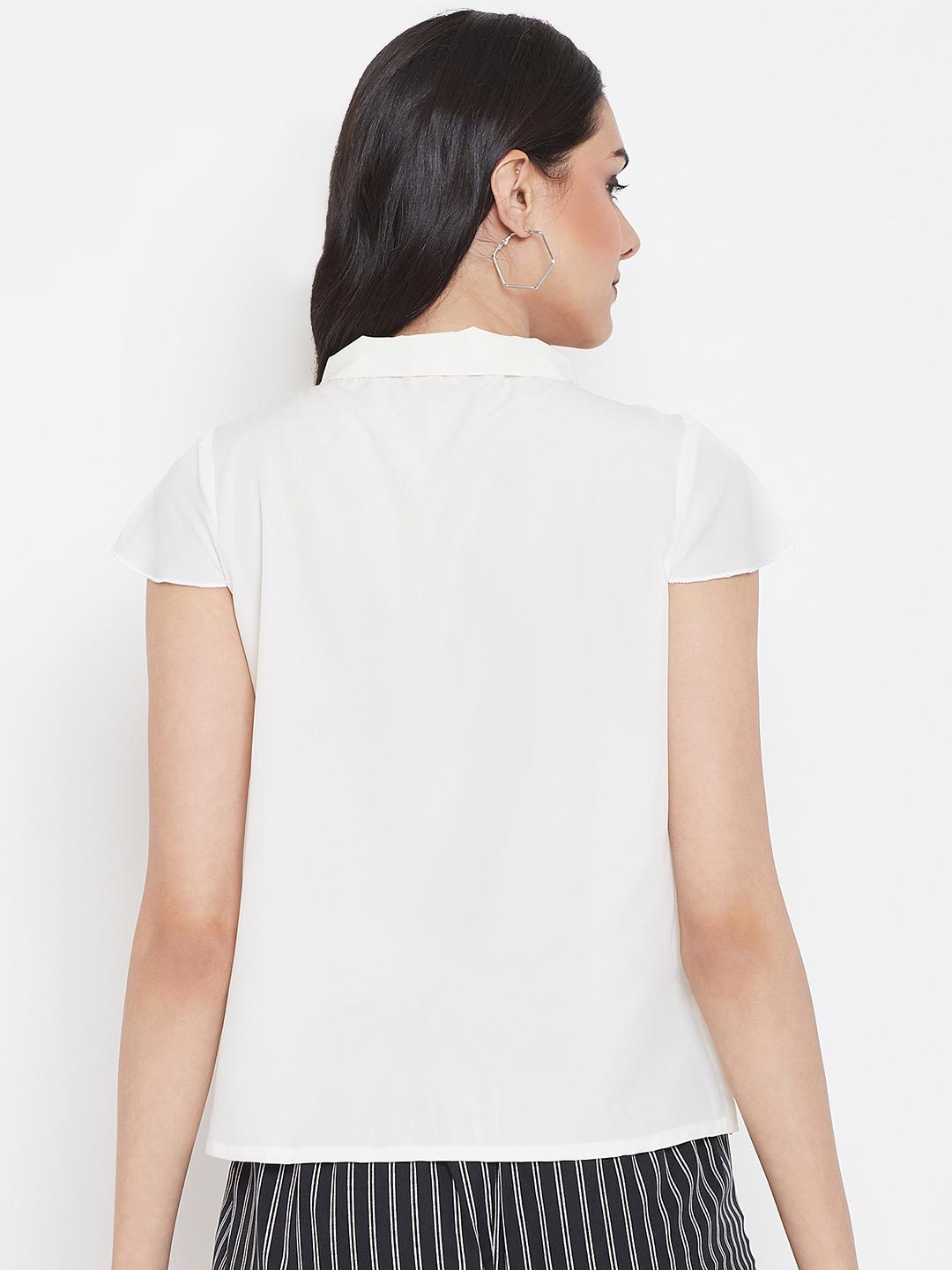 tie up neck solid top - 16941091 - Zoom Image - 3