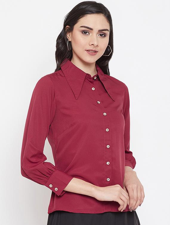 long sleeved solid shirt - 16941094 - Zoom Image - 2