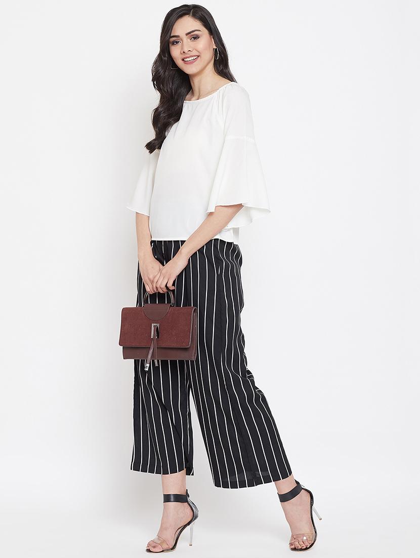 bell sleeved boat neck top - 16941096 - Zoom Image - 4