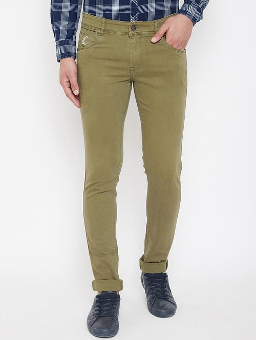 green plain denim jeans - 16941116 - Standard Image - 1