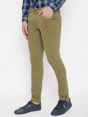 green plain denim jeans - 16941116 - Standard Image - 2