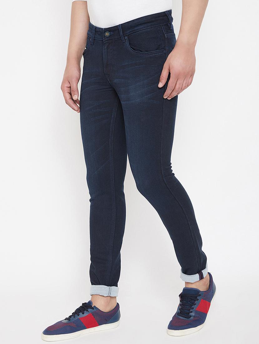navy blue plain denim jeans - 16941118 - Zoom Image - 2