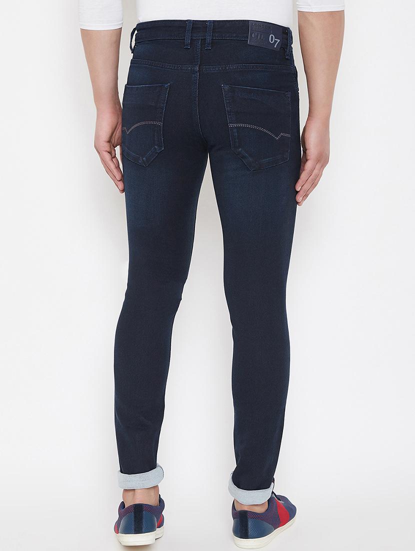 navy blue plain denim jeans - 16941118 - Zoom Image - 3