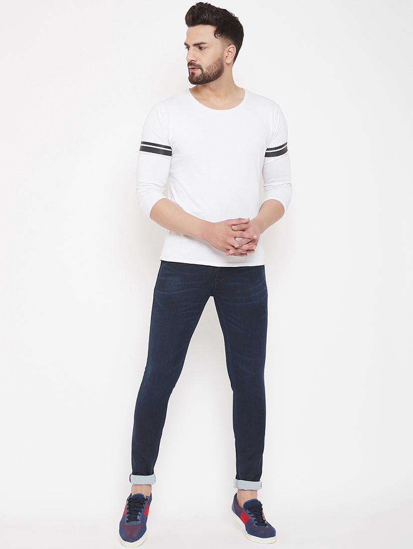 navy blue plain denim jeans - 16941118 - Zoom Image - 4