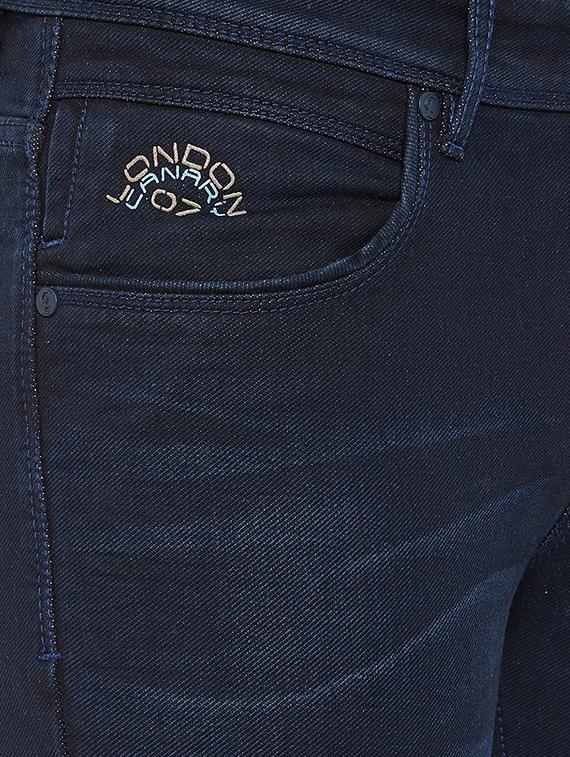 navy blue plain denim jeans - 16941118 - Zoom Image - 5