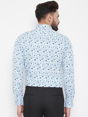 blue floral print casual shirt - 16941144 - Standard Image - 3
