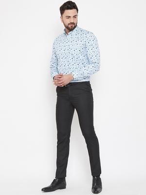 blue floral print casual shirt - 16941144 - Standard Image - 4