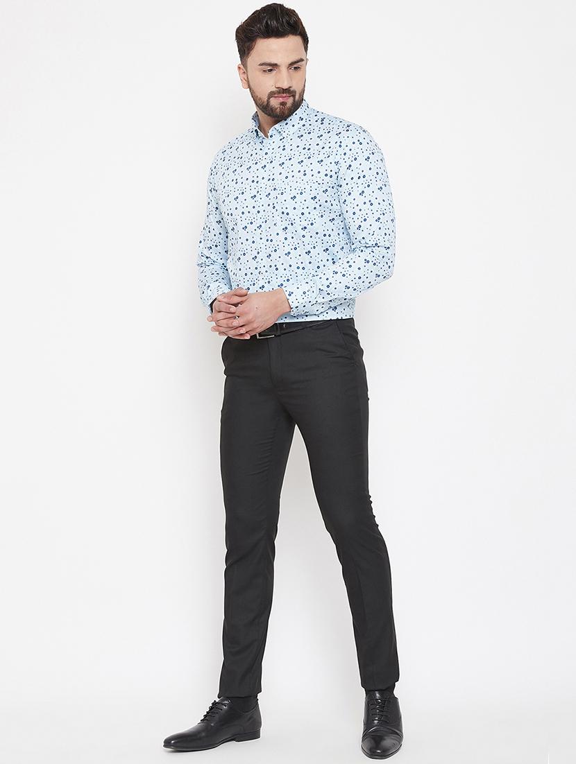 blue floral print casual shirt - 16941144 - Zoom Image - 4
