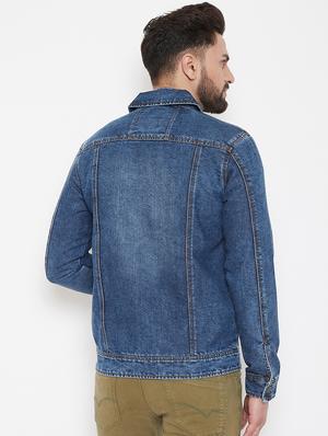 blue washed denim jacket - 16941157 - Standard Image - 3