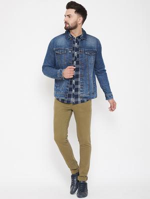 blue washed denim jacket - 16941157 - Standard Image - 4