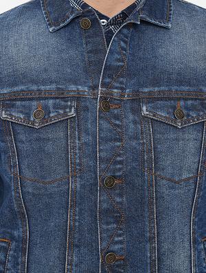 blue washed denim jacket - 16941157 - Standard Image - 5