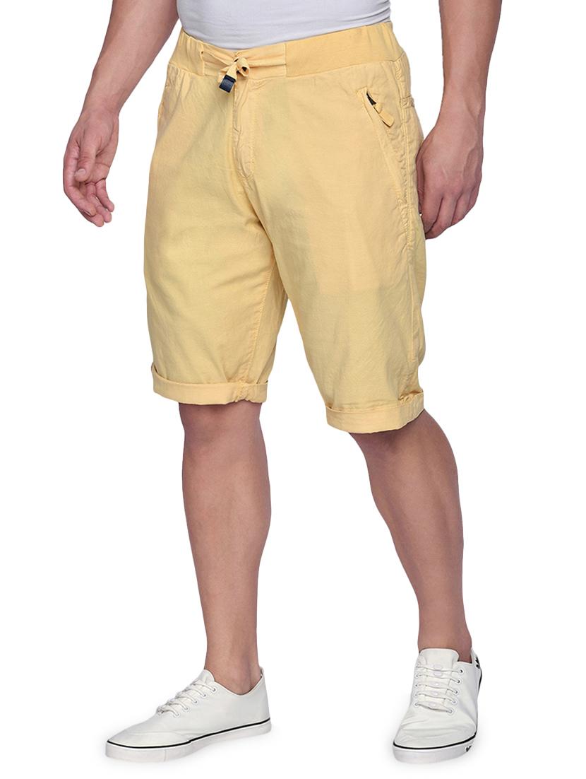yellow solid bermuda shorts - 16941626 - Zoom Image - 2