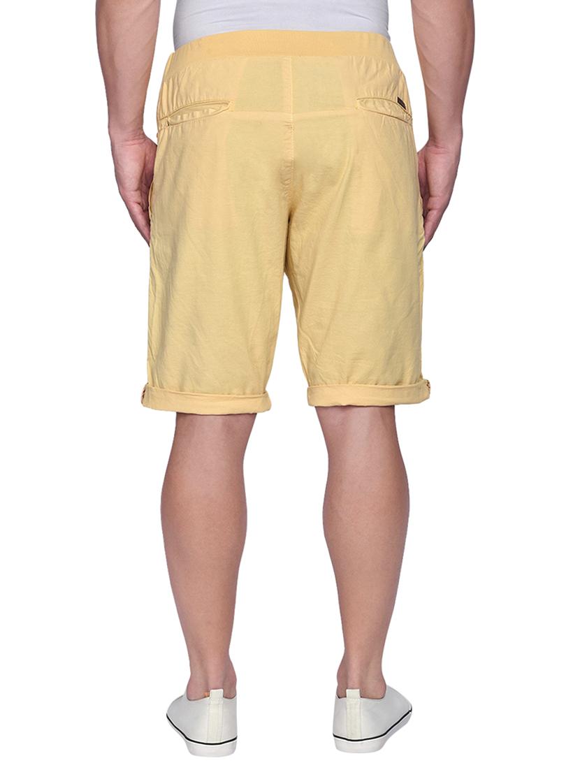 yellow solid bermuda shorts - 16941626 - Zoom Image - 3