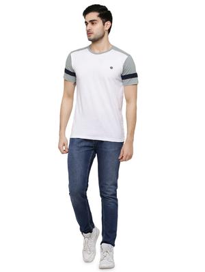white color block cut & sew t-shirt - 16942029 - Standard Image - 4